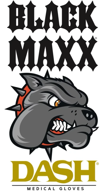 Black Maxx and Dash Medical Gloves